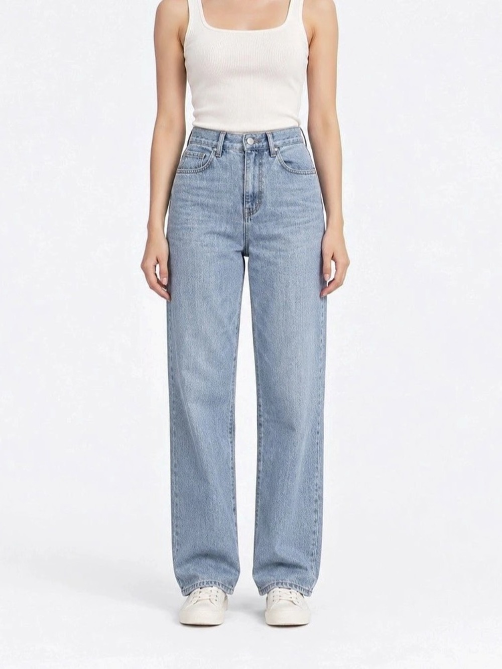 Women's Straight Leg Jeans in Blue